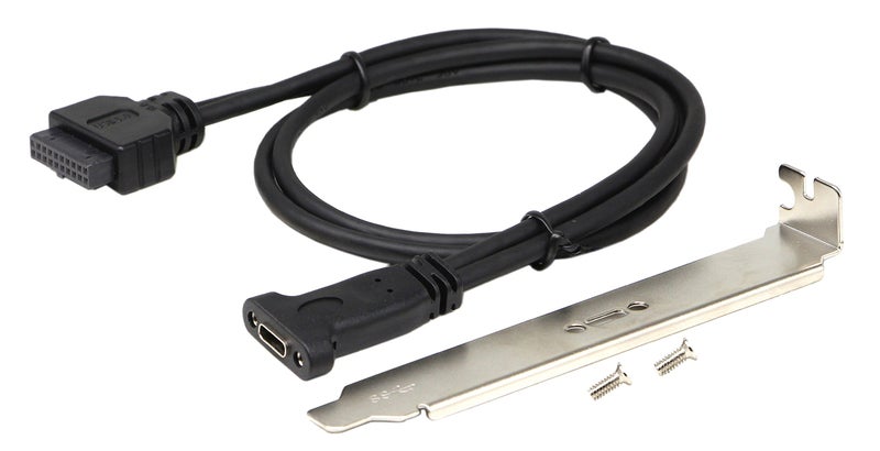 zdyCGTime(50cm USB 3.0 19 Pin to USB C Front Panel Header Cable, USB 3.0 19 Pin Female to USB Type C Female Panel Mount Extension Cable - Image 1